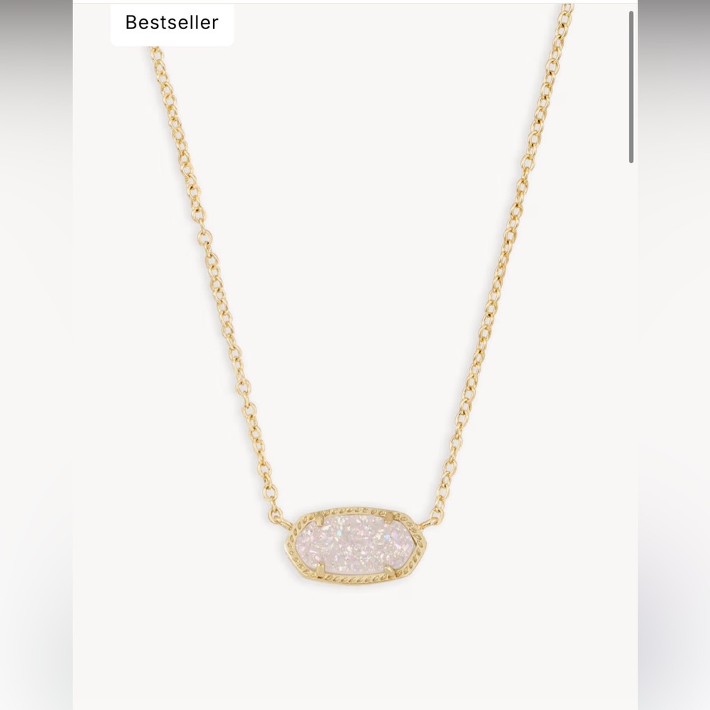 Kendra Scott Gold Necklace Iridescent Drusy 17”-20”